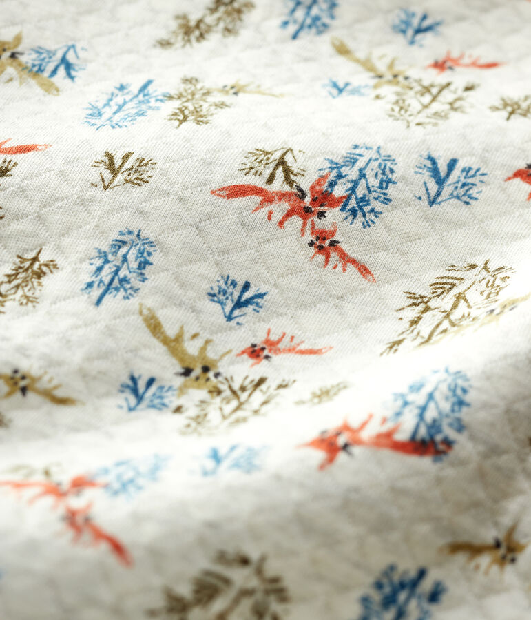 Combinaison matelass&eacute;e b&eacute;b&eacute;. beige MONTELIMAR/blanc MULTICO